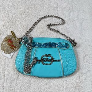 Apple Bottoms NWT Vintage Y2K Bling Mini Chain Blue Hand Bag Purse